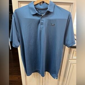 Under Armour Heat Gear Men’s Polo shirt blue size XXL